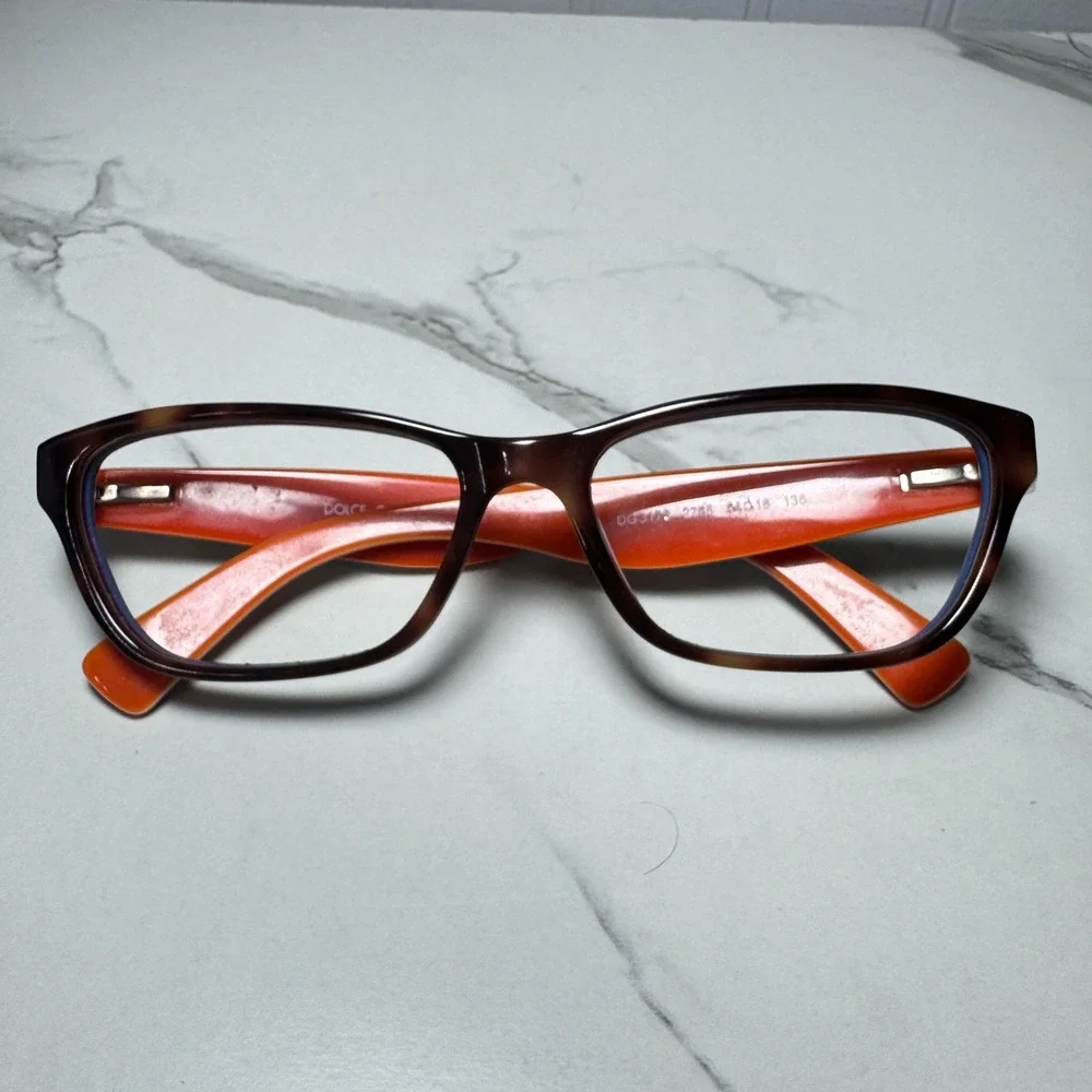 Dolce & Gabbana DG3175 2765 Havana Tortoise Orange Blue Eyeglass Frame 54-16-135